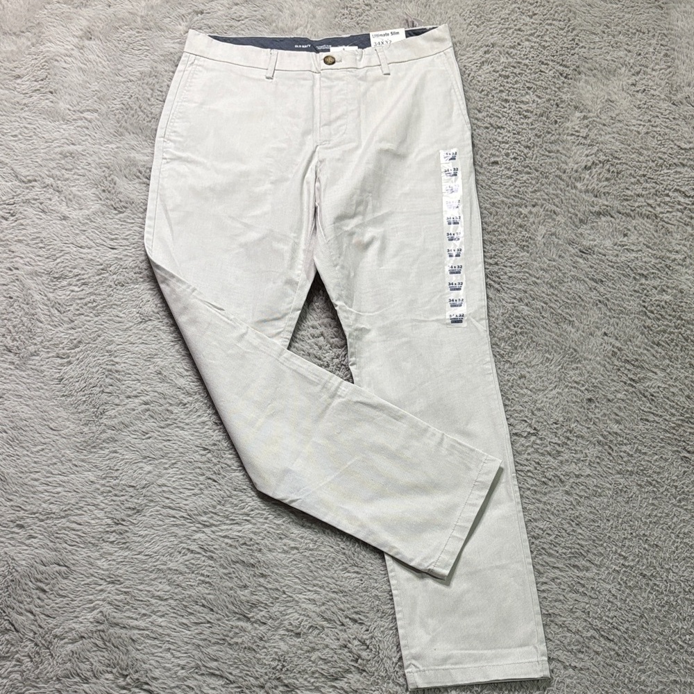 Old Navy Men's Light Gray Chinos